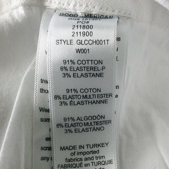 Good American Cascade Hem Skinny Jeans White Cotton Plus Size 16 NWT $139.00 - Picture 7 of 10